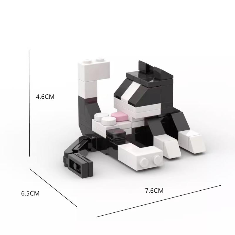 Мини MOC Городские Кирпичики Фигурки Кошек Сделай Сам Серия Животные Строительные Блоки Детские Развивающие Игрушки Детский Подарок на День Рождения