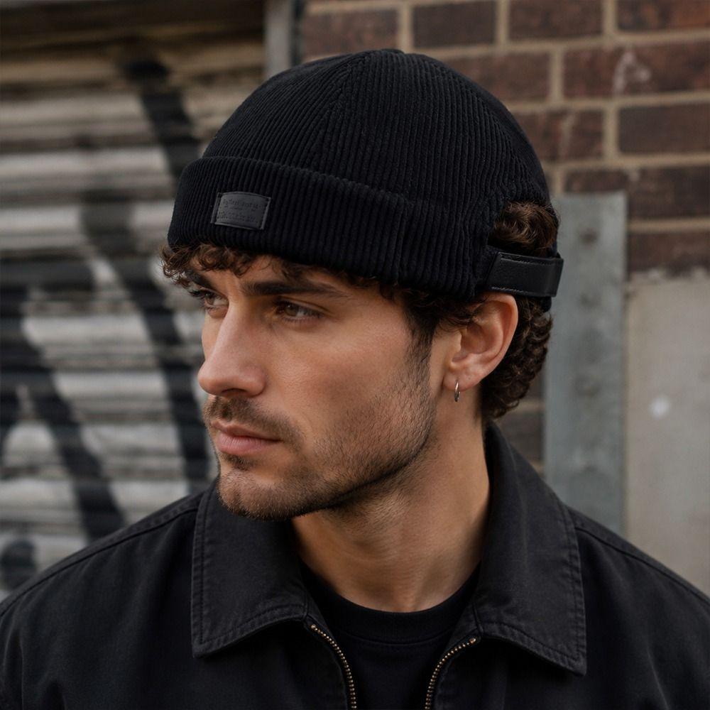 Adjustable Streetwear Hip Hop Hat Soft Corduroy Dome Hat Vintage Landlord Hat Daily Casual Wear