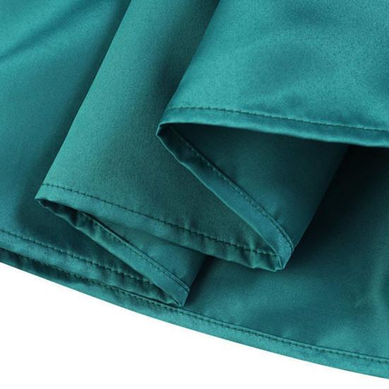 Oversized Dress A-line Ruffle Hem Knee Length Pure Color Midi Dress Long