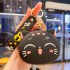 Doll Silicone Cat Coin Bag Kawaii Earphone Bag Sweet Coin Purse Keychain  Kids