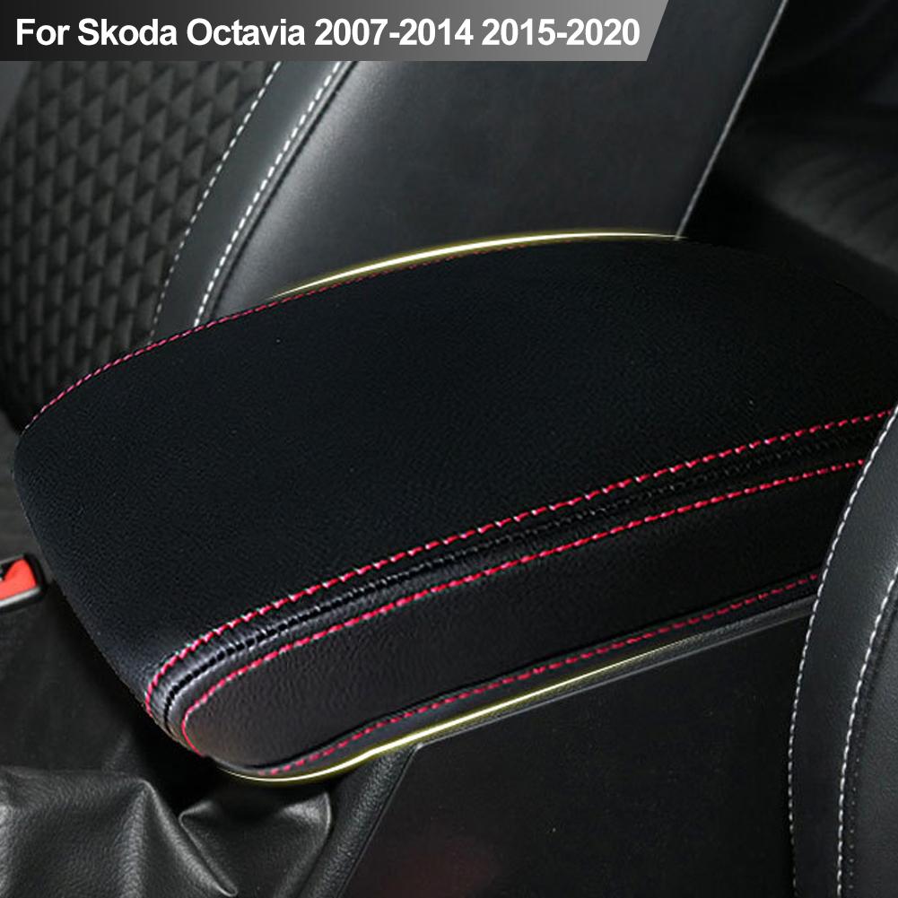 Подлокотник для автомобиля из искусственной кожи, чехол для подлокотника, подушка для Skoda Octavia 2007 2008 - 2014 2015 2016 2017 2018 2019