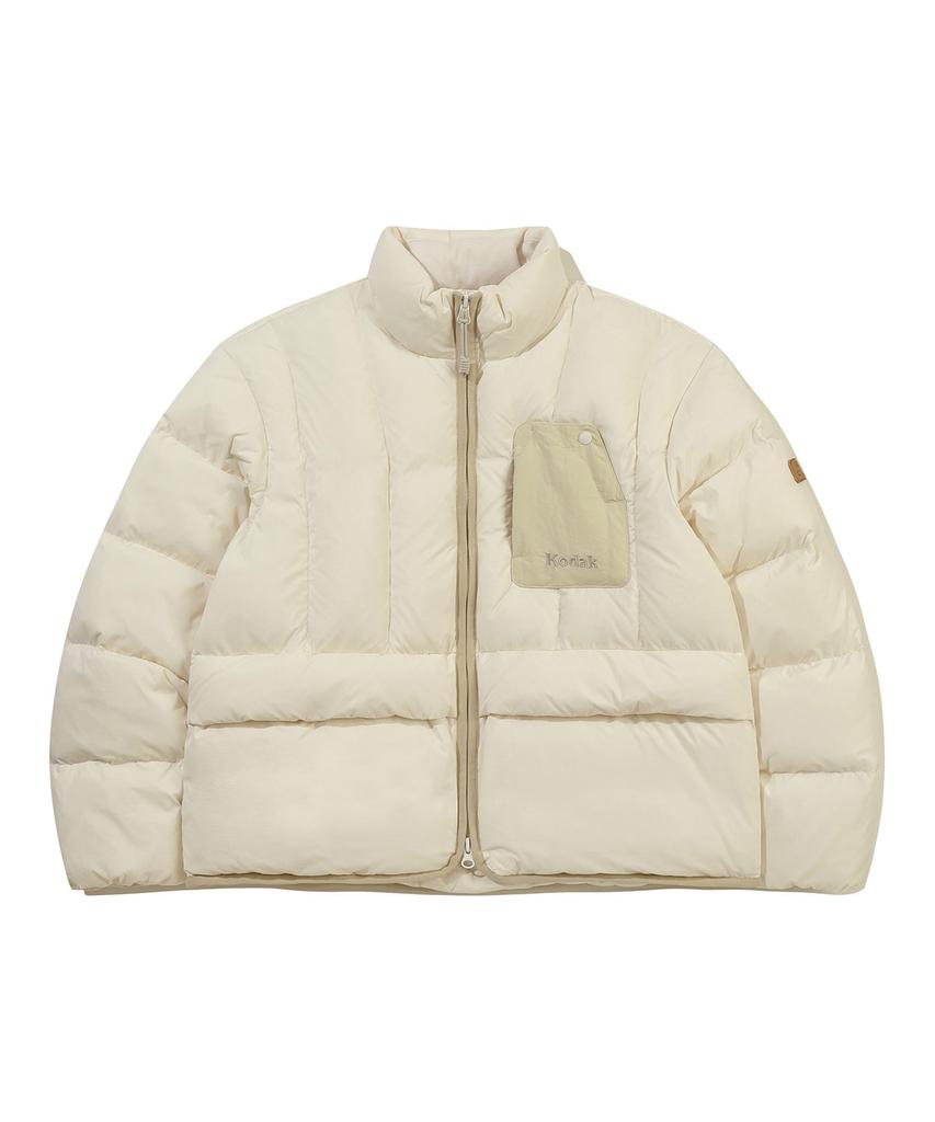 KODAK Weighted Stand Neck Duck Down Jacket Women'S Ivory