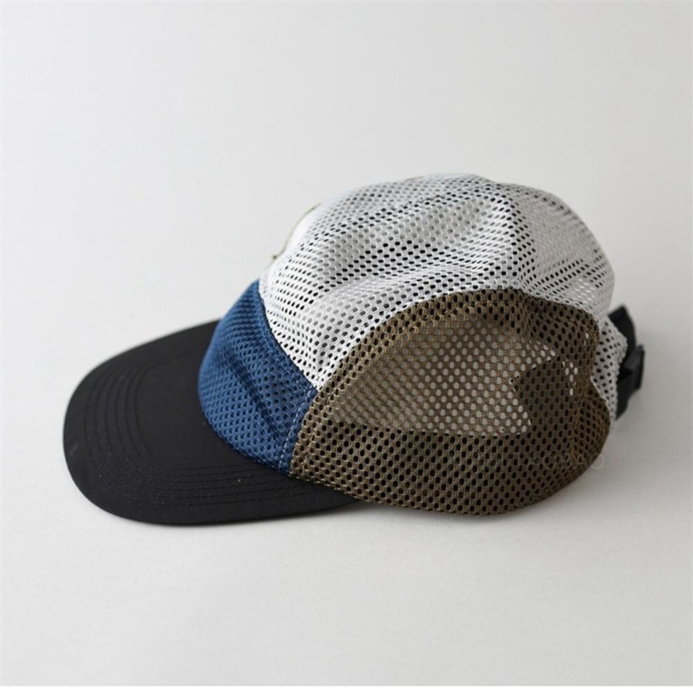 Flat-brimmed Sun Visor Cap 5 Panel Quick-drying Hat Japanese Style Mesh Baseball Cap Unisex