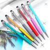 1 Piece Crystal Ballpoint Pen Stylus Touch Pen Writing Stationery Office School Supply Spinning Metal NursePens