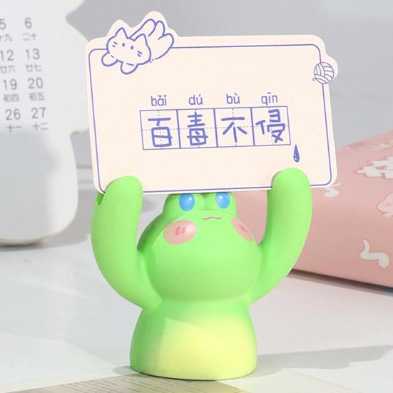 Настольная мультяшная статуя животного из смолы, очаровательная креативная форма, мини-размер, подставка для фото, зажим для заметок, держатель для заметок