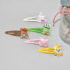 5Pcs/Set Candy Colors BB Brand Side Clips For Children Cute Cartoon Animal Shape Girls Hair Clip Water Drop Hair Accessories