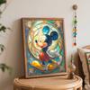 Disney Stained Glass Mickey Paint By Number Kit Drawing Canvas DIY Picture Home Decor Art Wall Gift Craft Oil Painting Set Wall Decor
