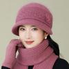 Cozy Knit Winter Beret with Ear Flaps - Thick Fleece-Lined, Stretchy & Warm Beanie for Women