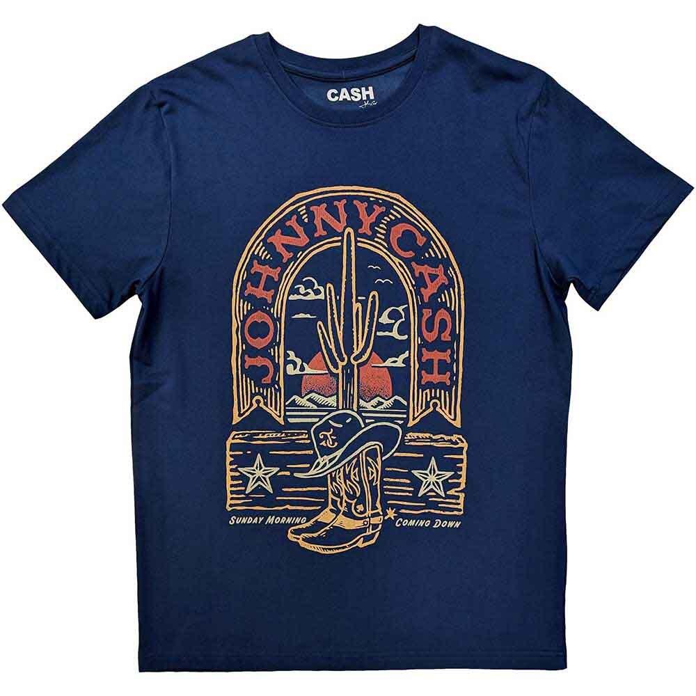 Johnny Cash Sunday Morning T-Shirt Blue New Unisex T-Shirt