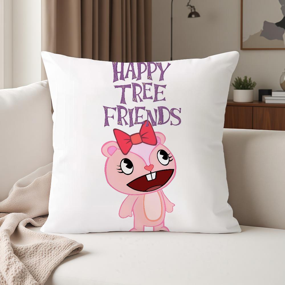Anime Happy Ttree Friends Pillow Case Suitable For Bedrooms Living Rooms Cars Home Decoration