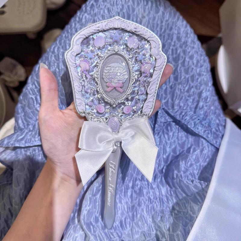 Flowerknows Макияж Рука Раковина Жемчужная Коллекция Зеркала для Макияжа Высокая Красота Портативное Ручное Зеркало