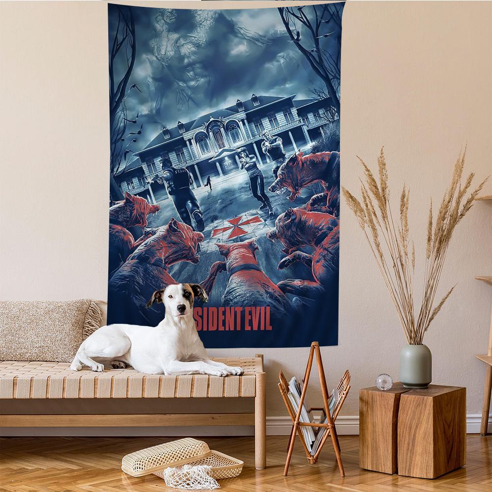 ResidentEvil Game Printed Large Wall Tapestry Indian Buddha Wall Decoration Witchcraft Bohemian Hippie Wall Art Decor