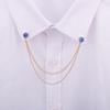 Tassel Chain Brooch Pin Suit Shirt Badge Corsage Collar Brooches