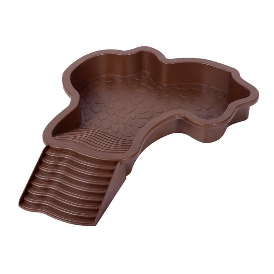 Tortoise Water Bowl with Ramp 2-in-1 Large Reptile Feeding Dish Bathing Pool Aquarium Ornament for Lizard Gecko Turtle Snake Bearded Dragon