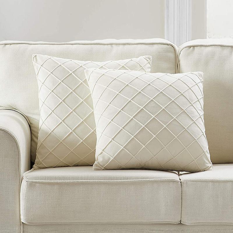 НОВЫЙ бархатный клетчатый однотонный чехол для подушки в клетку тартан, наволочка 40 см/45 см/50 см/55 см/60 см