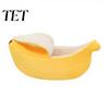 Plush Pet Cave Bed with Lid Banana Cat Bed, Lid, Fleece Lined, Cozy for Indoor Cats Hideaway, Warm Semi Enclosed Cats, Small Dogs, Autumn Winter