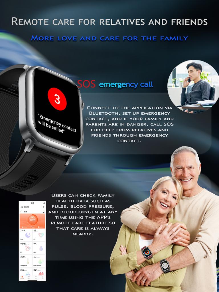 SACOSDING Новый ЭКГ PPG Воздушный насос Тип подушки безопасности Кровяное давление Мониторинг сна Здоровье Смарт-часы Дистанционный уход Bluetooth Вызов Спорт SOS Смарт-часы