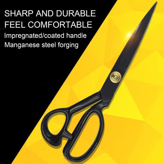 High Carbon Steel Tailor Scissors Sharp Blade Metal Fabric Scissors Multipurpose Dressmaker Sewing Embroidery Faux Leather Craft Cutting Shears