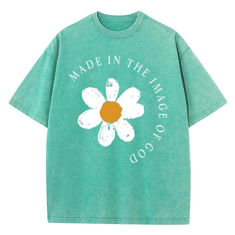 Сделано по образу Божьему принтованные мужские футболки с заниженной линией плеча высококачественные футболки крутые футболки с героями мультфильмов одежда комфорт новинка топы