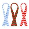 Christmas Knitted Ribbon 9.8Ft DIY Yarn Knit Ribbon Doll Scarf Dual Color Stripe Ribbon Fabric Ribbon for Gift Wrapping Christmas Tree Decor