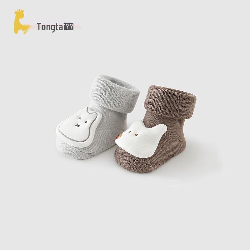 TONGTAI Детские толстые нескользящие носки для пола, 2 пары