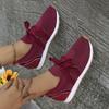 Lucyever Breathable Mesh Flats Shoes Women 2024 Casual Lace Up Platform Sneakers Woman Non Slip Thick Soled Walking Shoes 43