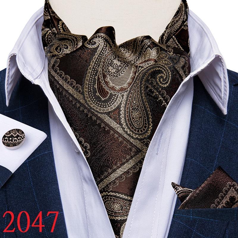 Мужской Ascot Шелковый Свадебная вечеринка Ascot Scrunch Self Style Neck Tie Роскошный Формальный Галстук Шарф для Подарка