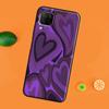 Brown Purple Hearts Swirl Pattern Case For Huawei P40 P20 P30 Pro Mate 20 Lite P Smart 2019 Nova 5T Honor 50 Lite 10i 8X 9X