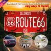 Металлический настенный декор в виде номерного знака - Ретро-дизайн Route 66, УФ-печать, Прочное украшение для стен для помещений и улицы, Подходит