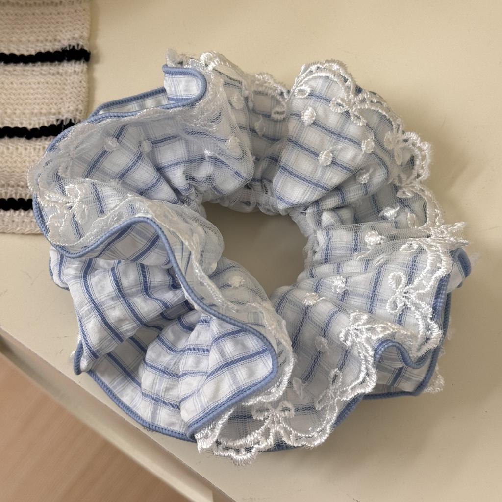 Корейская версия праздничного стиля свежая большая резинка для волос лето зарубежный стиль Мори кружево пучок для волос цветок резинка для волос женская