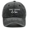 ONE THING at a time" Print Snapback Sun Hat, Trucker Hat Cozy Sunshade Solid Color Solid Adjustable Baseball Hat