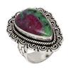 Ruby Zoisite Gemstone Handmade Silver Jewelry "7.5"