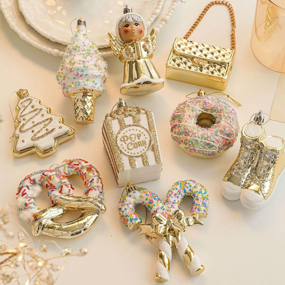 Cane Candy Christmas Tree Pendant Snowman Xmas Tree Pendant Home Holiday Party Decor