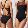 Women Summer Sexy Black Gauze Backless Elastic Beachwear Swimwear