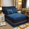 Luxury Winter Fast Warm Velvet Bed Skirt Ultra Soft Thick Flannel Quilted Bed Sheet Non Slip Bed Cover Bedspread King Size