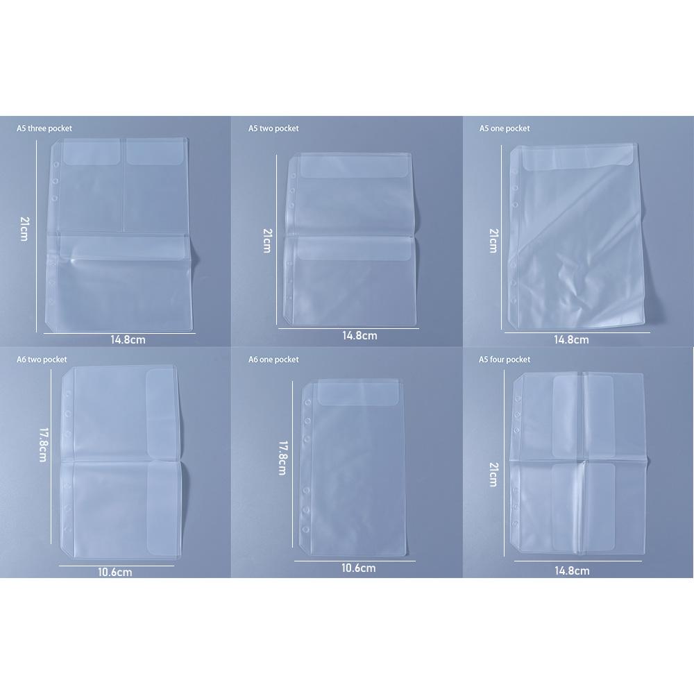 Storage File Holder Document Filing Bags PVC Notebook Pouch Bags Binder Folders Binder Pockets