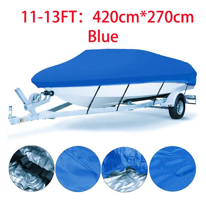 Yacht Boat Cover 11- 22FT Barco Boat Cover Anti-UV Waterproof Heavy Duty 190T Marine Trailerable Canvas Boat Accessories