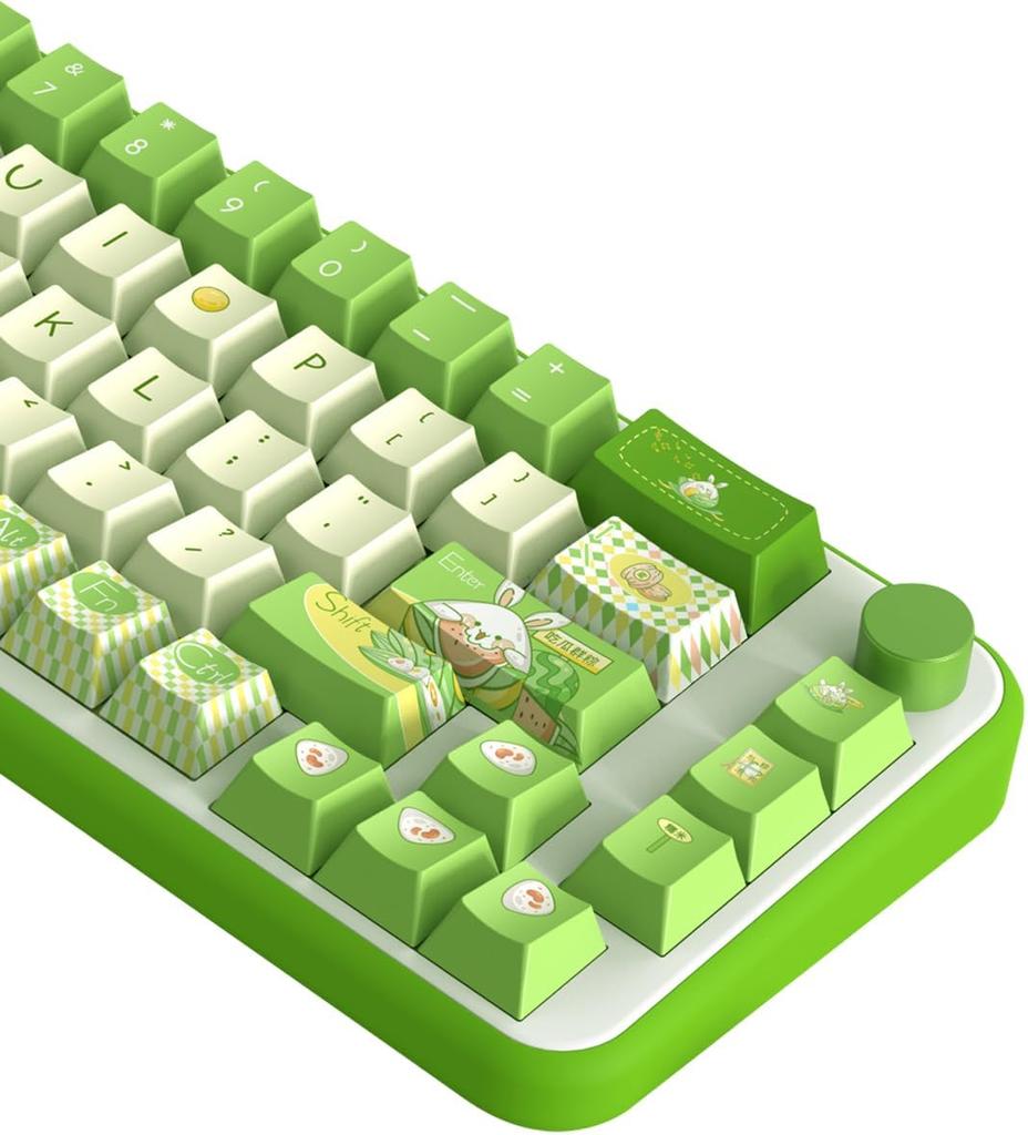 Тематические колпачки для клавиш 158 колпачков для клавиш из ПБТ. Набор специальных колпачков для клавиш MDA подходит для переключателей Cherry MX 61/87/104/108 и других механических клавиатур. (клубника)