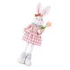 Cute Rabbit Easter Miniature Craft Extendable Legs Rabbit Ornament Fairy Garden Supplies Desk Home Figurine Ornament