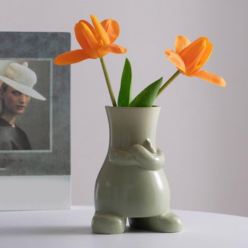 Абстрактная человеческая ваза, смоляные формы, сочные растения, цветочный горшок, силиконовая форма, бетонная цементная гипсовая форма, сделай сам, ремесленные декорации
