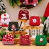 Christmas Mini Tinplate Handbag Christmas Tin Gift Box Metal Candy Box Cookie Boxes For Holiday Xmas Party Supplies Ornaments