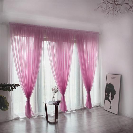Практичный продукт Аддисон Тюлевые занавески Набор твердых панелей Штанга Чистая простая оконная ширма Ткань Многоцветная оконная ширма