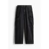 H M Baggy Cargo Jeans Black