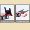 1:48 Flatbed Trailer Excavator Model Toy Car Sound Light Movable Joint Inertial Sliding Engineering Vehicles Boys Hobby Turcks
