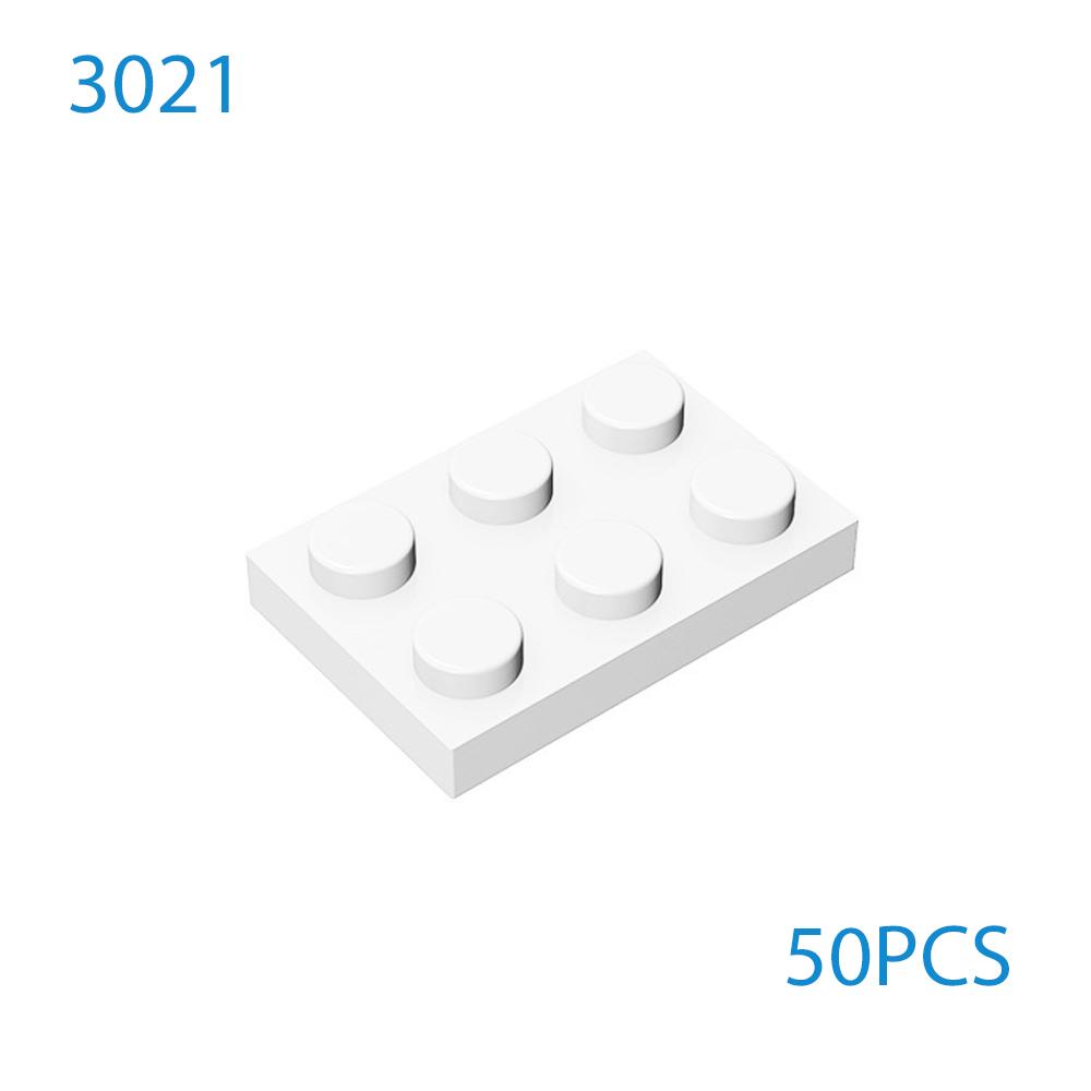 50 шт. DIY MOC Строительные блоки Тонкие Фигурки Кирпичики 2x3 Точки 12Цветов Образовательные Совместимые 3021 Игрушки для Детей Рождественский подарок
