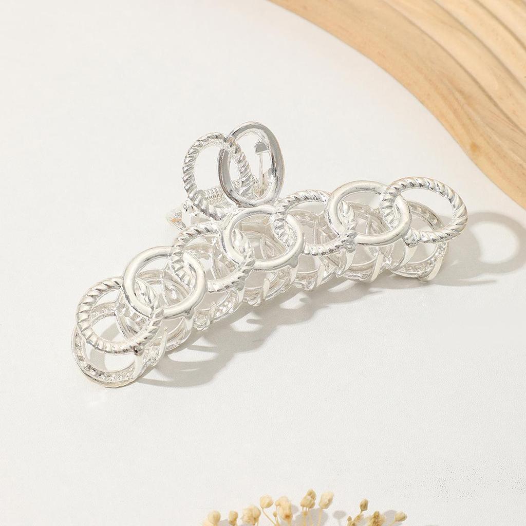 Korean Style Elegant Metal Hair Claw Clip for Women - Shark Claw Design