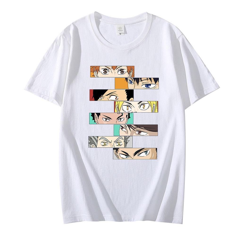 Футболки Haikyuu Amine, топы, унисекс, кавайная одежда для пар, графическая футболка унисекс/унисекс, футболка Tumblr Streetwear, футболка Harajuku Funny