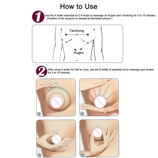 Красота, увеличение груди, подтяжка груди, упругое увеличение, массаж, эфирное масло