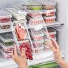 Многофункциональный контейнер для хранения в холодильнике, контейнер для хранения в холодильнике для сохранения свежести, кухонный органайзер