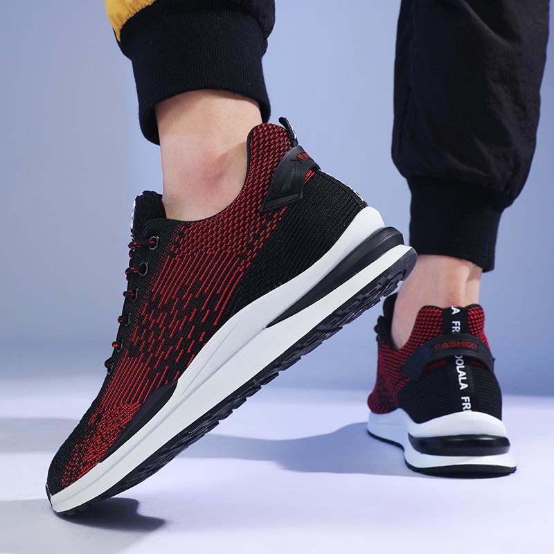 Fashion Men Heightening Shoes Elevator Shoes Hidden 6CM Height Increase Shoes For Male Casual Breathable Sports Sneakers Taller Men